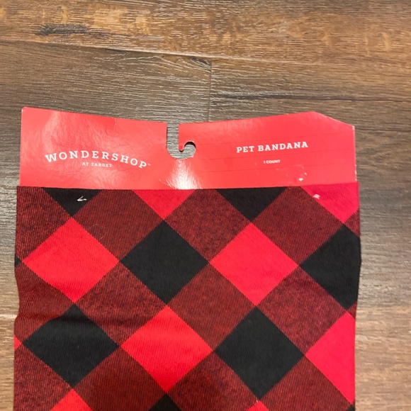 NEW BUFFALO CHECK PET DOG RED PLAID BANDANA HOLIDAY TARTAN DRESS SHIRT CLOTHES - Picture 3 of 9
